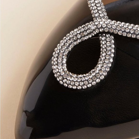 ❤️NWT VINTAGE TORRID SHOES - SLINGBACK RHINESTONE - PRINCESS FLAT WIDE WIDTH - Picture 10 of 15